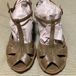 Clark’s Artisan T-Strap wedge shoes